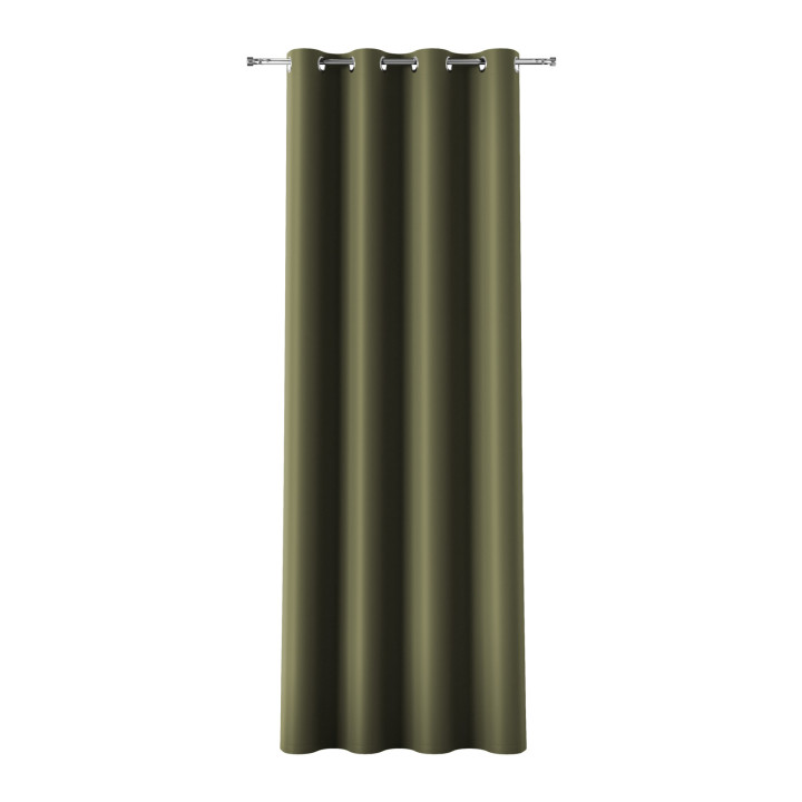 DONA · zasłona gotowa na przelotkach · 140x230 · zielonoszary · blackout