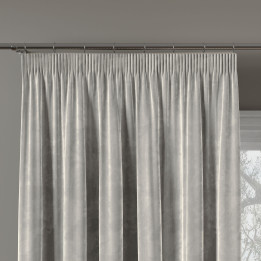 VELVI Zasłona gotowa na taśmie, szerokość 140 x wysokość 230cm, kolor 020 szary